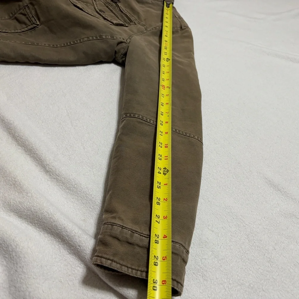 Levi's Men's Brown Quilted Green Military Jacket Zip Button Stand Collar Size L - Picture 10 of 14